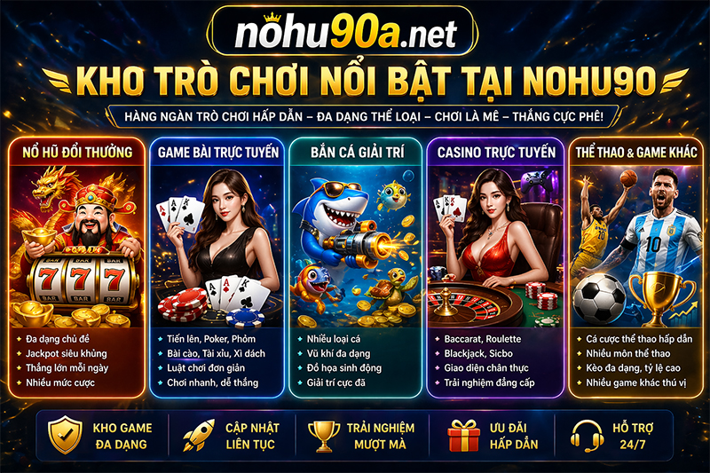 Kho game Nohu đa dạng